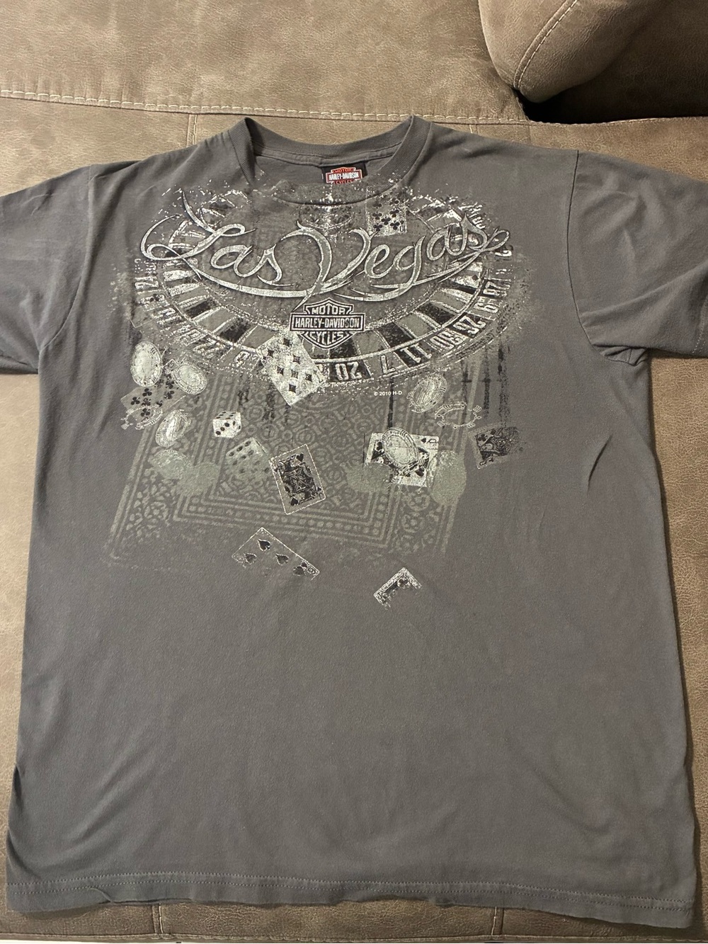 Harley Davidson Mens T-Shirt Size M Las Vegas Y2K